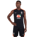 Conjunto Brasil Treino Regata 24/25  - Preto e Laranja