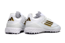 Chuteira Society Adidas F50 TF Branca e Dourado "Day Spark Pack"