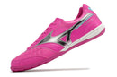 Chuteira Futsal Mizuno Morelia Sala IC Rosa e Prata