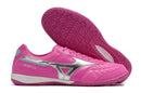 Chuteira Futsal Mizuno Morelia Sala IC Rosa e Prata