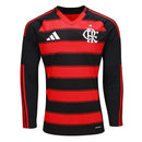 Camisa Flamengo Home 25/26 Manga Longa - Preto e Vermelho