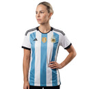 Camisa Argentina Feminina Home 2022 azul e branca