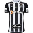 Camisa Atlético Mineiro Home 24/25 preta e branca com patrocínio