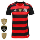 Camisa Flamengo Feminina Home 25/26 - Preta e Vermelha