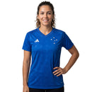 Camisa Cruzeiro feminina Home 26/27 azul