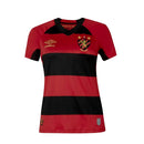 Camisa Sport Feminina Home 25/26 vermelha e preta