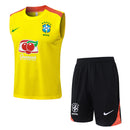Conjunto Brasil Treino Regata 24/25  - Amarelo