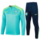 Conjunto Agasalho Treino Brasil 24/25 - Azul Ciano