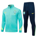 Conjunto Agasalho Treino Brasil 24/25 - Azul Ciano