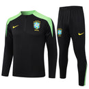 Conjunto Agasalho Treino Brasil 24/25 - Preto e Verde