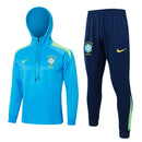 Conjunto agasalho treino Brasil 24/25 azul ciano