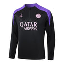 Conjunto Agasalho Treino PSG 24/25 - Preto e Roxo