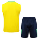 Conjunto Brasil Treino Regata 24/25  - Amarelo e Verde