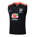 Conjunto Brasil Treino Regata 24/25  - Preto e Laranja