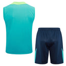 Conjunto Brasil Treino Regata 24/25  - Azul Ciano