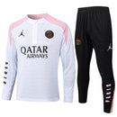 Conjunto Agasalho Treino PSG 24/25 - Branco e Rosa