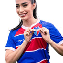 Camisa Fortaleza Feminina Home 24/25 vermelha e azul