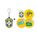 Kit chaveiro e adesivos Brasil
