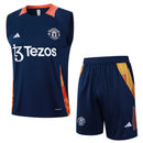 Conjunto Manchester United Treino Regata 24/25 - Azul Escuro