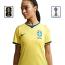 Camisa Brasil Feminina Home 2026 - Amarela