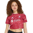 Camisa Liverpool Feminina Cropped Home 26/27 - Vermelha