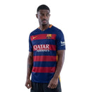 Camisa Barcelona Home 15/16 Retrô - Azul e Vermelha