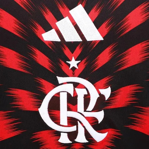 Camisa CRF Pré Jogo 25/26 - Preto e Vermelho