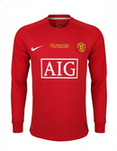 Camisa Manchester United Home 07/08 Retrô Manga Longa - Vermelha
